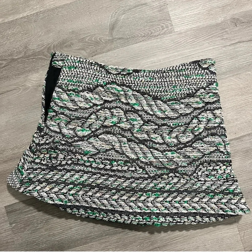 NWT Iro Alessa Flared Hem Mini Skirt High Waist Tweed Fit Flare Ruffle M - Picture 9 of 9